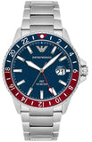 Emporio Armani Sea Explorer GMT Blue Dial Silver Steel Strap Watch For Men - AR11590 Authentic Buy Shop Now