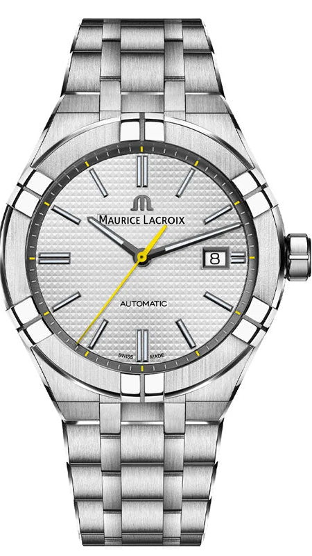 Maurice Lacroix Aikon Automatic Grey Dial Silver Steel Strap Watch For Men - AI6008-SS00F-231-A Authentic Buy Shop Now