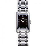 Longines Dolcevita Black Dial Silver Steel Strap Watch for Women - L5.258.4.57.6 Authentic Buy Shop Now