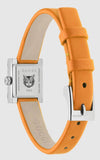 Gucci G-Frame Square Mother of Pearl Orange Dial Orange Leather Strap Watch For Women - YA128532 Authentic Buy Shop Now