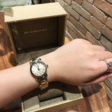 Burberry The City Gold Dial Gold Steel Strap Watch for Women - BU9227 Authentic Buy Shop Now