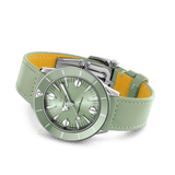 Breitling Superocean Heritage '57 Pastel Paradise Green Dial Green Leather Strap Watch for Women - A10340361L1X1 Authentic Buy Shop Now