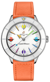 Breitling Superocean Heritage '57 Pastel Paradise White Dial Orange Leather Watch for Women - A10340A11A1X1 Authentic Buy Shop Now