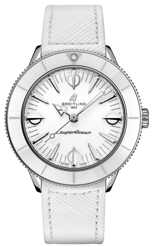 Breitling Superocean Heritage '57 Pastel Paradise White Dial White Leather Strap Watch for Women - A10340A71A1X1 Authentic Buy Shop Now