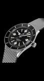 Breitling Superocean Heritage '57 Black Dial Silver Mesh Bracelet Watch for Men - A10370121B1A1 Authentic Buy Shop Now