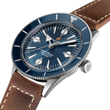 Breitling Superocean Heritage '57 Blue Dial Brown Leather Strap Watch for Men - A10370161C1X1 Authentic Buy Shop Now