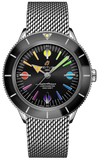 Breitling Superocean Heritage '57 Black Dial Silver Mesh Bracelet Watch for Men - A103701A1B1A1 Authentic Buy Shop Now