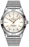 Breitling Chronomat Automatic 36 White Dial Silver Steel Strap Watch for Women - A10380101A2A1 Authentic Buy Shop Now