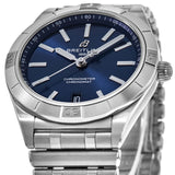 Breitling Chronomat Automatic 36 Blue Dial Silver Steel Strap Watch for Women - A10380101C1A1 Authentic Buy Shop Now