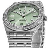 Breitling Chronomat Automatic 36 Diamonds Green Dial Two Tone Steel Strap Watch for Women - A10380591L1A1 Authentic Buy Shop Now