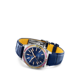 Breitling Chronomat Automatic 36 South Sea Blue Dial Blue Leather Strap Watch for Women - A10380611C1P1 Authentic Buy Shop Now