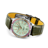 Breitling Chronomat Automatic 36 South Sea Green Dial Green Leather Strap Watch for Women - A10380611L1P1 Authentic Buy Shop Now