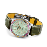 Breitling Chronomat Automatic 36 South Sea Green Dial Green Leather Strap Watch for Women - A10380611L1P1 Authentic Buy Shop Now