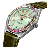 Breitling Chronomat Automatic 36 South Sea Green Dial Green Leather Strap Watch for Women - A10380611L1P1 Authentic Buy Shop Now