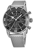 Breitling Superocean Heritage Chronograph 44 Black Dial Silver Mesh Bracelet Watch for Men - A13313121B1A1 Authentic Buy Shop Now
