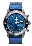 Breitling Superocean Heritage Chronograph 44 Outerknown Blue Dial Blue NATO Strap Watch for Men - M133132A1C1W1 Authentic Buy Shop Now