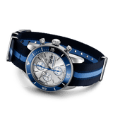 Breitling Superocean Heritage Chronograph 44 Ocean Conservancy Silver Dial Two Tone NATO Strap Watch for Men - A133131A1G1W1 Authentic Buy Shop Now