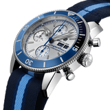 Breitling Superocean Heritage Chronograph 44 Ocean Conservancy Silver Dial Two Tone NATO Strap Watch for Men - A133131A1G1W1 Authentic Buy Shop Now