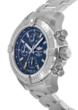 Breitling Avenger Chronograph 45mm Blue Dial Silver Steel Strap Watch for Men - A13317101C1A1 Authentic Buy Shop Now