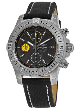 Breitling Avenger Chronograph 45mm Swiss Air Force Team Black Dial Black Nylon Strap Watch for Men - A133171A1B1X1 Authentic Buy Shop Now