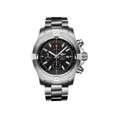 Breitling Super Avenger Chronograph 48 Black Dial Silver Steel Strap Watch for Men - A13375101B1A1 Authentic Buy Shop Now