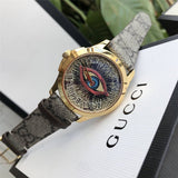 Gucci G Timeless Eye Beige Dial Beige Leather Strap Watch For Men - YA1264022 Authentic Buy Shop Now