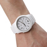 Emporio Armani Ceramica Chronograph White Dial White Strap Watch For Men - AR1453 Authentic Buy Shop Now
