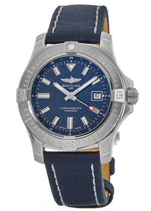 Breitling Avenger Automatic 43mm Blue Dial Blue Nylon Strap Watch for Men - A17318101C1X2 Authentic Buy Shop Now