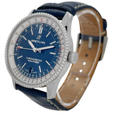 Breitling Navitimer Automatic 38mm Blue Dial Blue Leather Strap Mens Watch - A17325211C1P1 Authentic Buy Shop Now