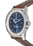 Breitling Navitimer Automatic 38mm Blue Dial Brown Leather Strap Mens Watch - A17325211C1P2 Authentic Buy Shop Now