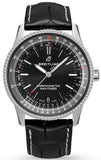 Breitling Navitimer Automatic 38mm Black Dial Black Leather Strap Mens Watch - A17325241B1P1 Authentic Buy Shop Now