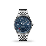 Breitling Navitimer Automatic 41mm Blue Dial Silver Steel Strap Watch for Men - A17326161C1A1 Authentic Buy Shop Now