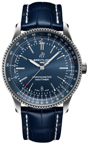 Breitling Navitimer Automatic 41 Blue Dial Blue Leather Strap Watch for Men - A17326161C1P3 Authentic Buy Shop Now