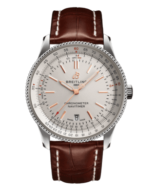 Breitling Navitimer 1 Automatic 41mm White Dial Brown Leather Strap Mens Watch - A17326211G1P1 Authentic Buy Shop Now