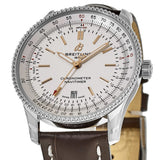 Breitling Navitimer Automatic 41 White Dial Brown Leather Strap Watch for Men - A17326211G1P2 Authentic Buy Shop Now