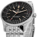 Breitling Navitimer Automatic 41mm Black Dial Silver Steel Strap Watch for Men - A17326241B1A1 Authentic Buy Shop Now