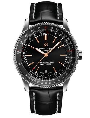 Breitling Automatic 41mm Black Dial Black Leather Strap Watch for Men - A17326241B1P1 Authentic Buy Shop Now