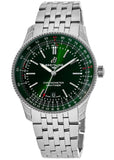 Breitling Navitimer Automatic 41mm Green Dial Silver Steel Strap Watch for Men - A17326361L1A1 Authentic Buy Shop Now