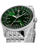Breitling Navitimer Automatic 41mm Green Dial Silver Steel Strap Watch for Men - A17326361L1A1 Authentic Buy Shop Now