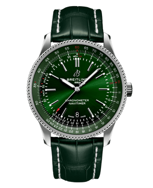 Breitling Navitimer Automatic 41mm Green Dial Green Leather Strap Watch for Men - A17326361L1P1 Authentic Buy Shop Now