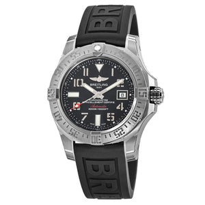 Breitling Avenger II Seawolf Stainless Steel 45mm Black Rubber Strap Mens Watch - A1733110/BC31/153S Authentic Buy Shop Now