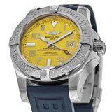 Breitling Avenger II Seawolf Yellow Dial Blue Rubber Strap 45mm Mens Watch - A1733110/I519/157S Authentic Buy Shop Now