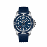 Breitling Superocean 44mm Automatic Blue Dial Blue Rubber Strap Watch for Men - A17367D81C1S2 Authentic Buy Shop Now