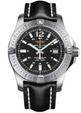 Breitling Colt Automatic 44mm Black Dial Leather Strap Mens Watch - A1738811/BD44/435X Authentic Buy Shop Now