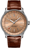 Breitling Navitimer Automatic 35 Brown Dial Brown Leather Strap Watch for Men - A17395201K1P1 Authentic Buy Shop Now