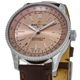 Breitling Navitimer Automatic 35 Brown Dial Brown Leather Strap Watch for Men - A17395201K1P1 Authentic Buy Shop Now