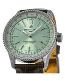Breitling Navitimer Automatic 35 Green Dial Green Leather Strap Watch for Women - A17395361L1P1 Authentic Buy Shop Now