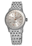 Breitling Navitimer Automatic 35 White Dial Silver Steel Strap Watch for Men - A17395F41G1A1 Authentic Buy Shop Now