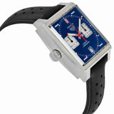 Tag Heuer Monaco Automatic Chronograph Blue Dial Black Leather Strap Watch for Men - CAW211P.FC6356 Authentic Buy Shop Now