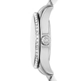 Michael Kors Lexington Lux Three Hand Mother of Pearl Silver Dial Silver Steel Strap Watch for Women - MK7445 Authentic Buy Shop Now